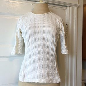 rag & bone White stretch woven detail shirt